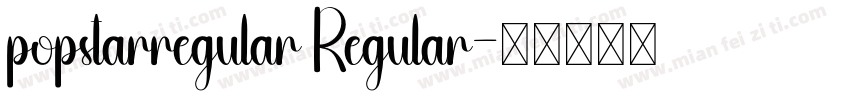 popstarregular Regular字体转换